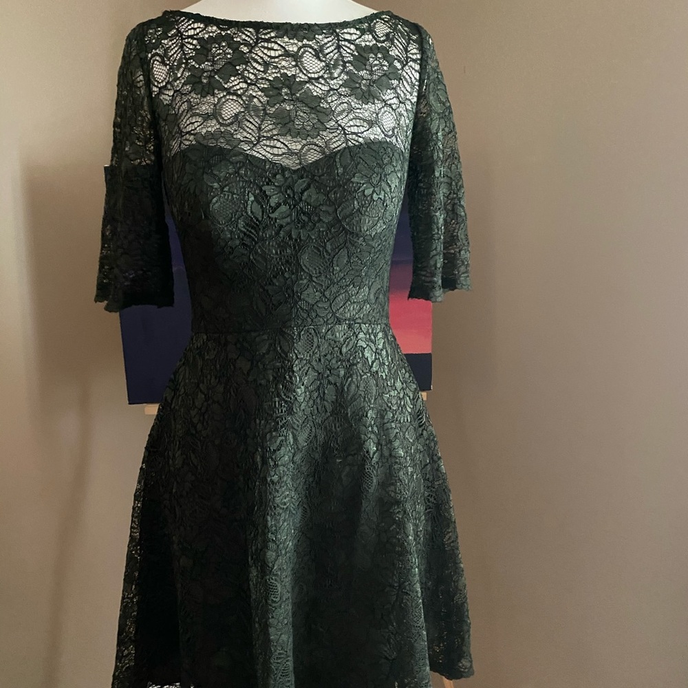 Hunter Green lace dress